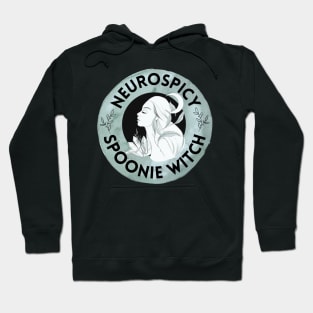 Neurospicy Spoonie Witch Teal Hoodie